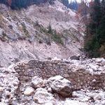 Un’immagine del 1994 che rende l’idea dell’entità dei dissesti allora presenti sul rio Val della Vecchia 